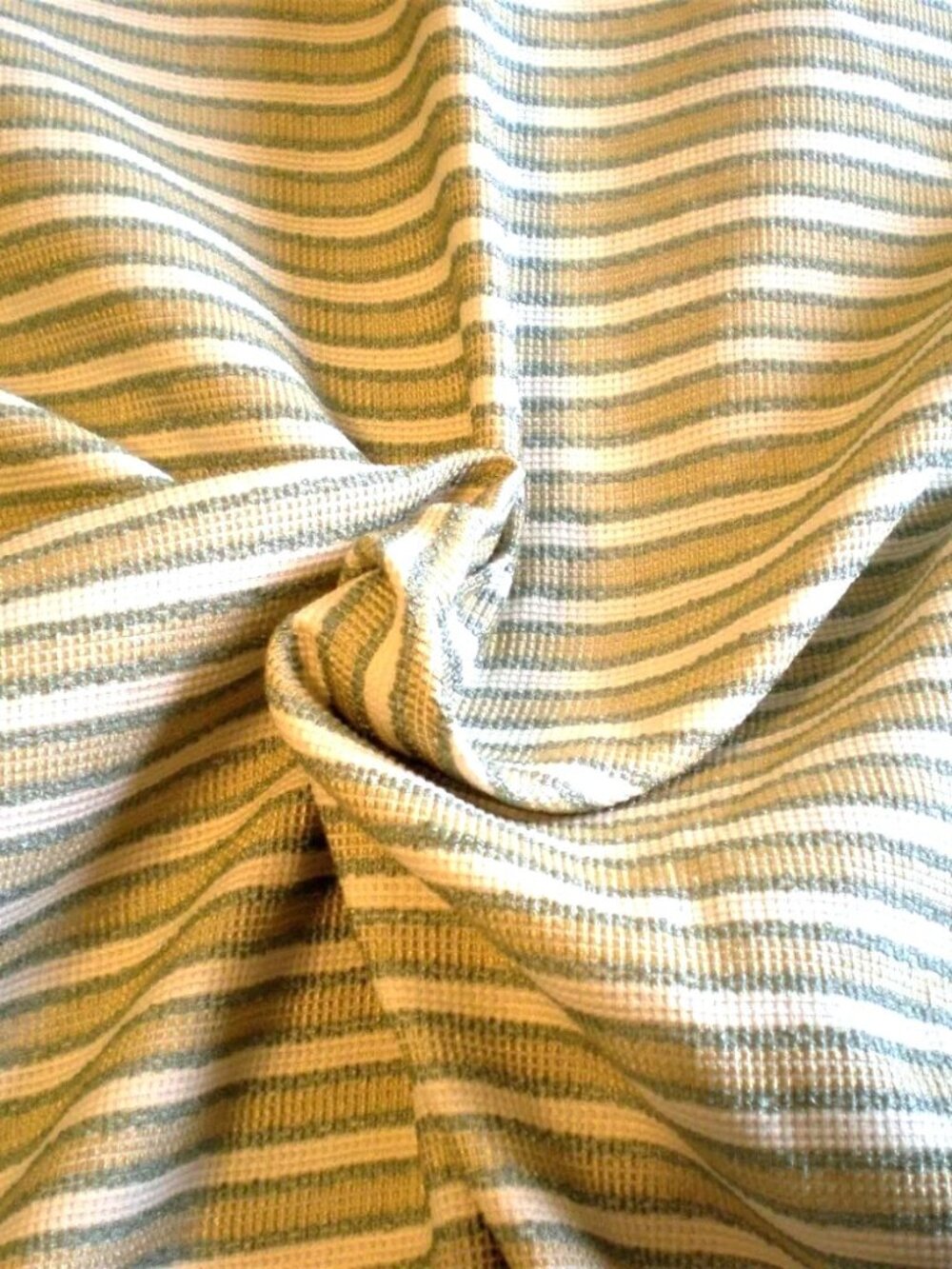 COWTAN & TOUT GREEN GOLD DRAPERY FURNITURE UPHOLSTERY FABRIC PIECE 72"L 54.5"W 3